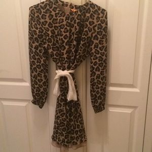 100% Silk 🐆 Print  Dress by Tory Burch!